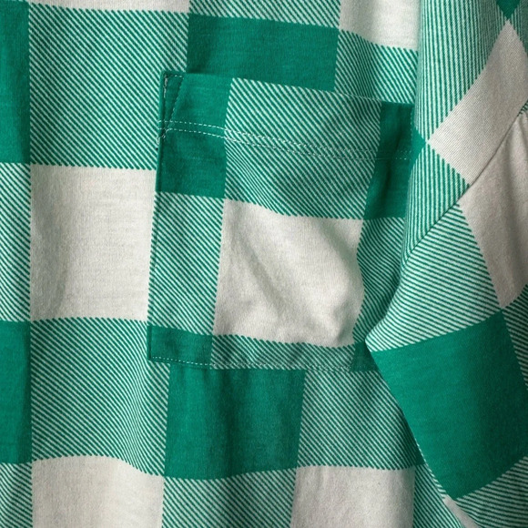 COLSIE Checkered Pull Over White & Green  Long Sleeves Large Top BNWOT - Picture 3 of 7